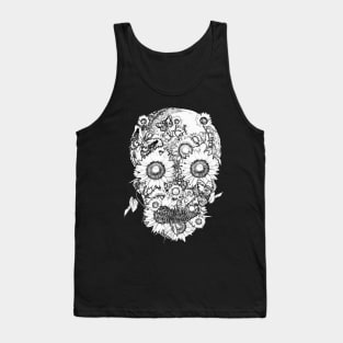 skull design,flowers,skeleton black Tank Top